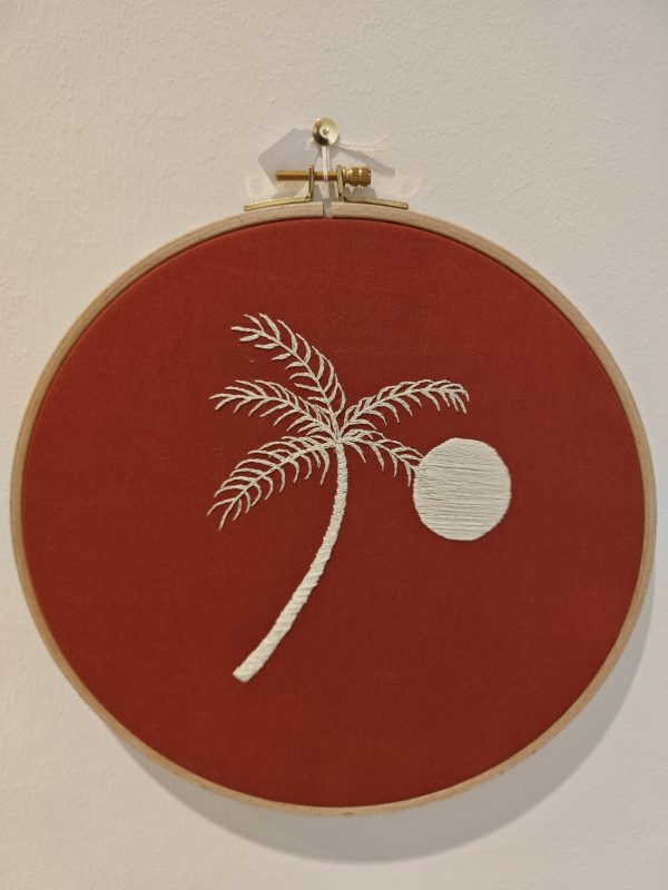 TAMBOUR BRODE PALMIER 25 CM
