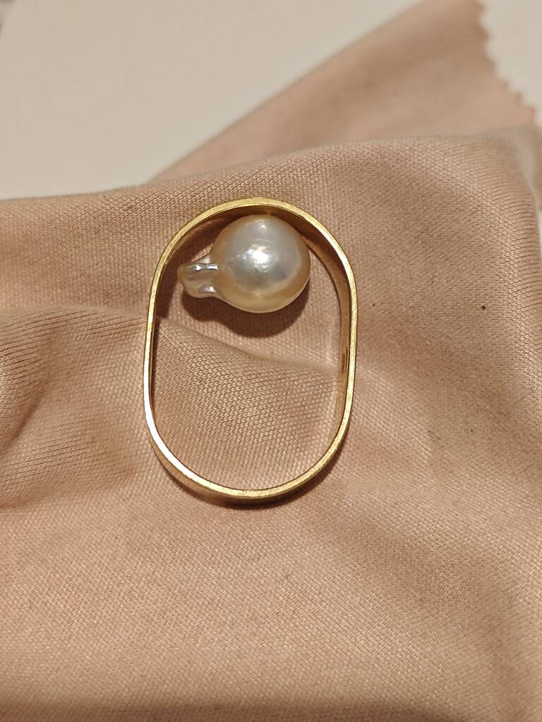 BAGUE GRAND LEI T52 VERMEIL PERLE AKOYA