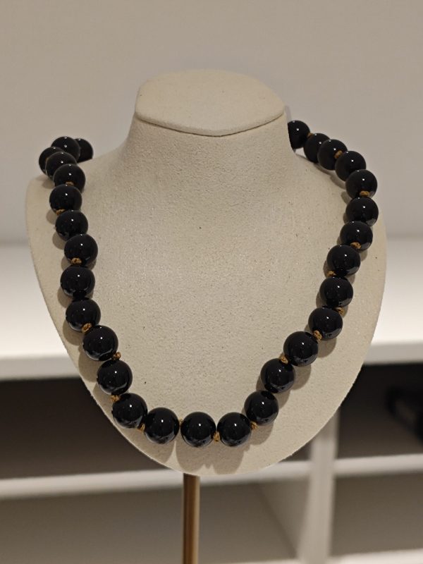 COLLIER AGATE NOIRE