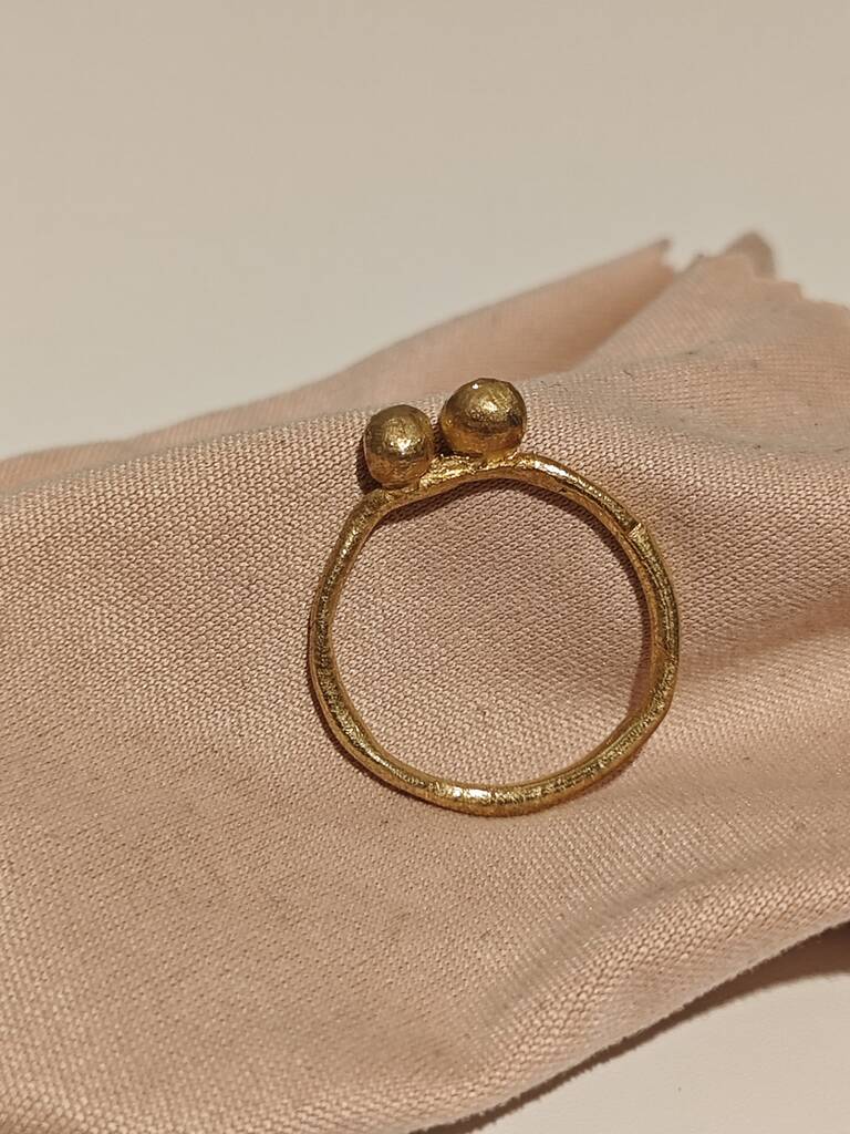 BAGUE TAMA 2-2 ARGENT 925 VERMEIL (OR JAUNE 24K) T51